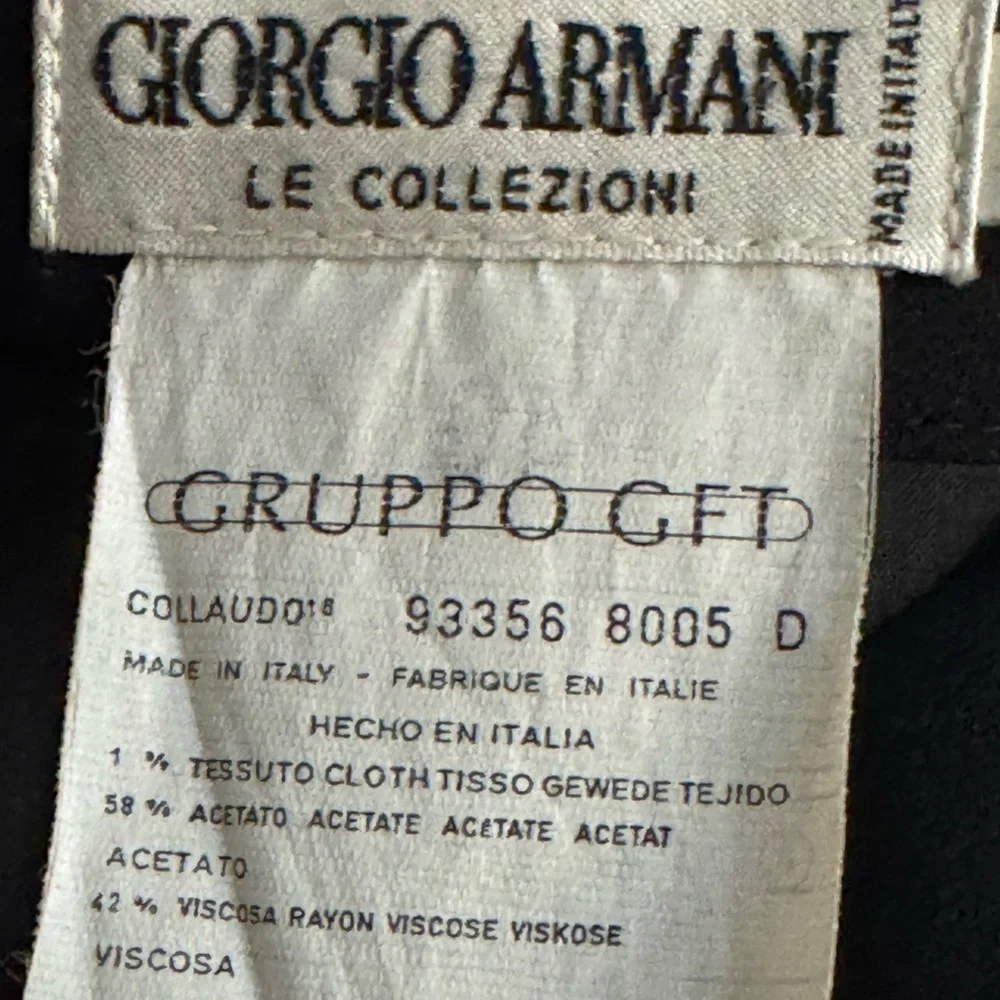 Vintage Giorgio Armani Le Collezioni Black Skirt‎ Work Business Suit Size 46 12